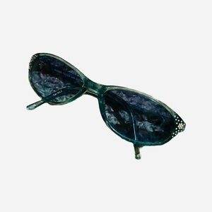 Vintage Fossil Green Bling Sunglasses